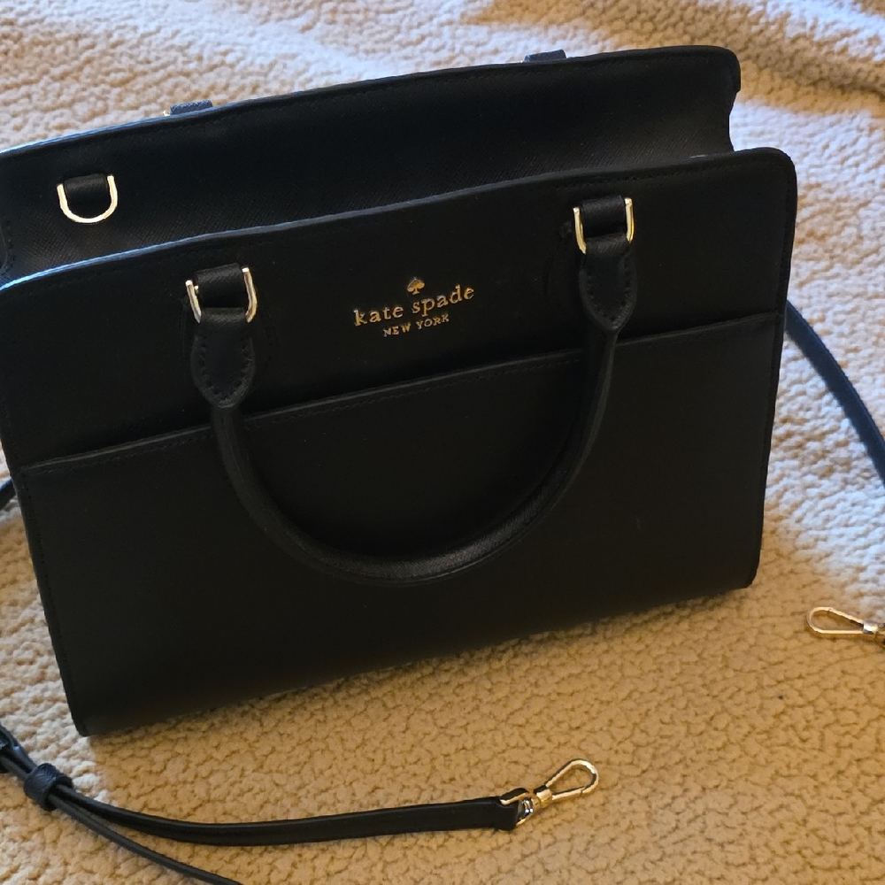 Kate Spade Black Tote with Gold Accents